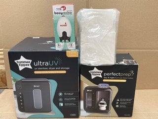 4 X ASSORTED BABY ITEMS TO INCLUDE TOMMEE TIPPEE ULTRA UV STERILISER DRYER & STORAGE: LOCATION - AR13