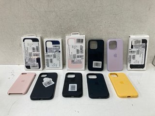 QTY OF ASSORTED MOBILE PHONE CASES TO INCLUDE IPHONE SE SILICONE CASE IN BLACK: LOCATION - AR14