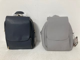 STACKERS BACKPACK IN GREY TO INCLUDE STACKERS BACKPACK IN DARK BLUE: LOCATION - BR6