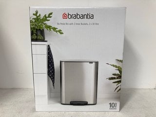 BRABANTIA BO PEDAL BIN WITH 2 INNER BUCKETS 2 X 30 LTR: LOCATION - BR6