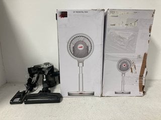 2 X JOHN LEWIS & PARTNERS 10" PEDESTAL FAN TO INCLUDE JOHN LEWIS & PARTNERS CORDLESS VACUUM: LOCATION - BR7