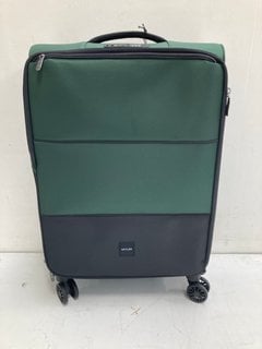 ANTLER SOFT STRIPE 71CM 4 WHEELED SUITCASE IN SPIN GREEN: LOCATION - BR3