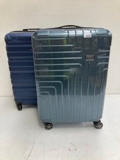 JOHN LEWIS & PARTNERS MEDIUM HARD SHELL SUITCASE IN GREY TO INCLUDE JOHN LEWIS & PARTNERS MEDIUM HARD SHELL SUITCASE IN BLUE: LOCATION - BR3