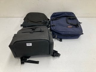 3 X ASSORTED ITEMS TO INCLUDE BARBOUR BACKPACK IN BLACK: LOCATION - BR4