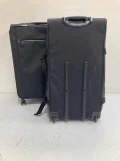 EASTPAK LARGE DUFFEL BAG TO INCLUDE JOHN LEWIS & PARTNERS LARGE SUITCASE IN BLACK: LOCATION - BR4