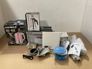 QTY OF ASSORTED ITEMS TO INCLUDE 4 CUP ESPRESSO MAKER: LOCATION - BR1