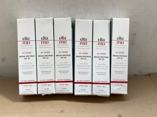 6 X ELTAMD SKINCARE - UV SPORTS BROAD-SPECTRUM CREAM SPF 50 85G PER TUBE: LOCATION - BR2