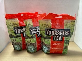 3 X BAGS OF YORKSHIRE TEA - 1040 TEA BAGS PER BAG ( B.B DATE 08.2024 ): LOCATION - BR3