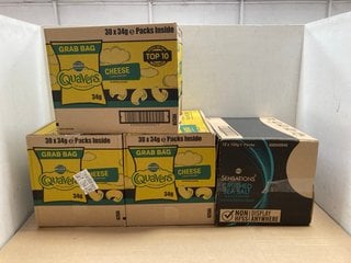 4 X BOXES OF ASSORTED CRISPS TO INCLUDE SENSATIONS CRUSHED SEA SALT & BLACK PEPPER CRISPS ( B.B DATE 24.09.2024 ): LOCATION - BR4