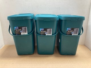 3 X ADDIS 18L CADDY'S IN BLUE/GREEN: LOCATION - BR4