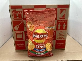 QTY OF ASSORTED WALKERS CRISPS TO INCLUDE 12 PACK OF CLASSIC MULTI FLAVOUR CRISPS ( B.B DATE 28.09.2024 ): LOCATION - BR4