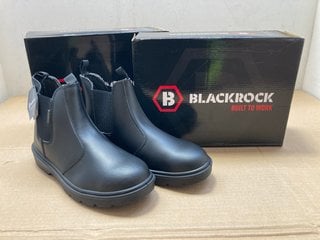 2 X BLACKROCK DEALER SAFETY BOOTS IN BLACK UK SIZE 9: LOCATION - BR6