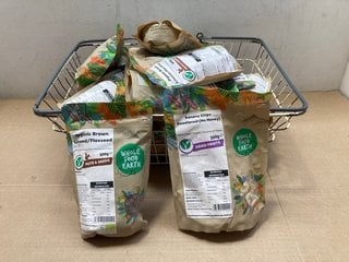 QTY OF ASSORTED WHOLE FOOD EARTH ITEMS TO INCLUDE ORGANIC BROWN LINSEED/ FLAX SEEDS ( B. B DATE 06.09.2024 ): LOCATION - BR6