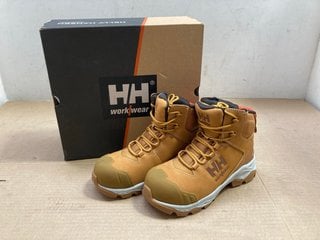 HH WORK WEAR OXFORD MID S3 SAFETY BOOTS IN TAN UK SIZE 2: LOCATION - BR10