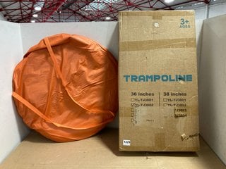 2 X ASSORTED ITEMS TO INCLUDE 38'' TRAMPOLINE: LOCATION - BR11