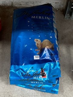 3 X BAGS OF DR JOHN MERLIN FERRET FOOD: LOCATION - BR17