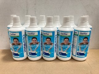 (COLLECTION ONLY) 11 X CLARIFIER CLEAR WATER POOL & SPA LIQUID 1L BOTTLES: LOCATION - BR13