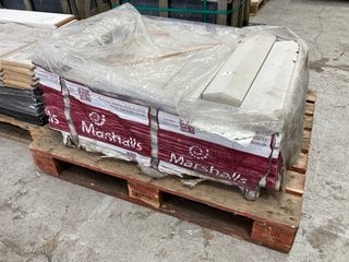 PALLET OF MARSHALLS PRECAST COPING SLABS IN OFF WHITE FINISH : EASY SLAB SIZE 600 X 140MM - 36 SLABS IN LOT - COMBINED RRP £306: LOCATION - B1 (KERBSIDE PALLET DELIVERY)