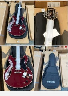 D0NNER JAZZ ELECTRIC GUITAR IN RED RRP £329: LOCATION - B3