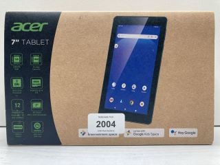 ACER 7" TABLET 2GB/16GB TABLET WITH WIFI IN BLACK: MODEL NO ACTAB723 (WITH BOX & CHARGER CABLE) [JPTN41376]