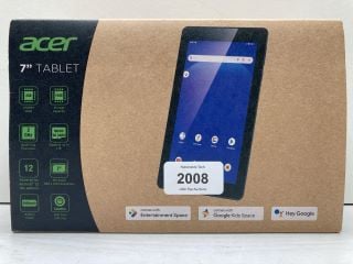 ACER 7" TABLET 2GB/16GB TABLET WITH WIFI IN BLACK: MODEL NO ACTAB723 (WITH BOX & CHARGER CABLE) [JPTN41374]