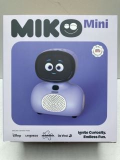 MIKO MINI KIDS CONVERSATIONAL LEARNING ROBOT IN LILAC/WHITE (WITH BOX & ALL ACCESSORIES) [JPTN41364] (SEALED UNIT) THIS PRODUCT IS FULLY FUNCTIONAL AND IS PART OF OUR PREMIUM TECH AND ELECTRONICS RAN