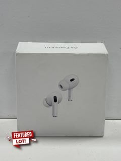 APPLE AIRPODS PRO (2 GEN) WITH MAGSAFE CHARGING CASE (USB-C) EARPHONES IN WHITE: MODEL NO A3047 A3048 A2968 (WITH BOX & ALL ACCESSORIES) [JPTM123609] THIS PRODUCT IS FULLY FUNCTIONAL AND IS PART OF O