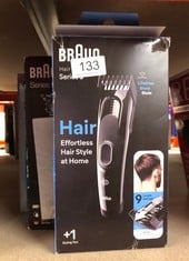 QUANTITY OF HEALTH & BEAUTY ITEMS TO INCLUDE BRAUN HAIR CLIPPER SERIES 5 HC5310, MEN'S HAIR CLIPPER WITH 9 LENGTH SETTINGS: LOCATION - RACK B