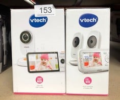 VTECH VM3250-2 VIDEO BABY MONITOR WITH 2 CAMERAS 300M LONG RANGE WITH 2.8"LCD, UP TO 19-HR VIDEO STREAMING, NIGHT VISION, SECURED TRANSMISSION TEMPERATURE SENSOR SOOTHING SOUNDS 2X ZOOM WHITE PLUS VT