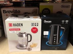 QUANTITY OF KITCHEN & APPLIANCES ITEMS TO INCLUDE HADEN RICHMOND TEMPERATURE CONTROL KETTLE - KEEP WARM FUNCTION - STAINLESS STEEL & GLASS KETTLE - 3000W FAST BOIL & QUIET ELECTRIC KETTLE - 1.7L KETT