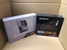 GIGABYTE B650M D3HP AX + MSI X670E GAMING PLUS WIFI AMD MOTHERBOARD: LOCATION - RACK B