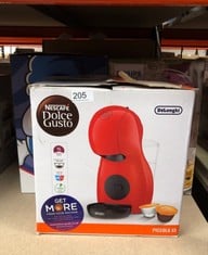 QUANTITY OF KITCHEN & APPLIANCES ITEMS TO INCLUDE NESCAFÉ DOLCE GUSTO DELONGHI PICCOLO XS POD CAPSULE COFFEE MACHINE, ESPRESSO, CAPPUCCINO AND MORE, EDG210.R,0.8 LITERS, RED AND BLACK EDG 210.R: LOCA