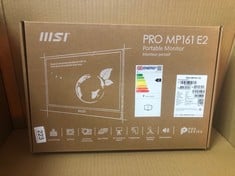 MSI PRO MP161 E2 15.6 INCH FULL HD PORTABLE MONITOR - 1920 X 1080 IPS PANEL, 60HZ, EYE-FRIENDLY SCREEN (PC, LAPTOP, MOBILE), SPEAKERS, ENHANCED CHASSIS & KICKSTAND - MINI-HDMI 2.0B, 2 X USB TYPE-C.::