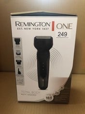 REMINGTON ONE 18-IN-1 TOTAL BODY MULTI-GROOMER FOR MEN & WOMEN (BODY HAIR TRIMMER, 38MM BLADE FOR HAIR & BEARD, FOIL SHAVER, NOSE & EAR, 14 COMBS, USB, WATERPROOF, CORDLESS, 60-MINUTE RUN TIME) PG780