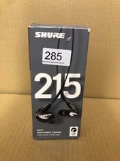 SHURE SE215 PRO WIRED EARBUDS - PROFESSIONAL SOUND ISOLATING EARPHONES, SINGLE DYNAMIC MICRODRIVER, SECURE FIT IN EAR MONITOR, PLUS CARRYING CASE AND FIT KIT - BLACK (SE215-K).: LOCATION - RACK C