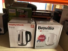 QUANTITY OF KITCHEN & APPLIANCES ITEMS TO INCLUDE BREVILLE BOLD WHITE ELECTRIC KETTLE | 1.7L | 3KW FAST BOIL | WHITE & SILVER CHROME [VKT257]: LOCATION - RACK C