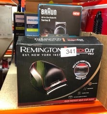 QUANTITY OF HEALTH & BEAUTY ITEMS TO INCLUDE REMINGTON QUICK CUT PRO HAIR CLIPPERS (CORDLESS, 70-MINUTE USAGE, QUICK CHARGE, FASTER CUTTING, TURBO BOOST, CURVE CUT BLADES, GRADING, TAPERING & TRIMMIN