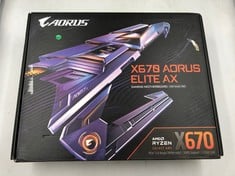 GIGABYTE X670 AORUS ELITE AX MOTHERBOARD - SUPPORTS AMD RYZEN 8000 SERIES AM5 CPUS, 16*+2+2 PHASES DIGITAL VRM, UP TO 8000 MHZ DDR5 (OC), 1X PCIE 5.0 + 4X PCIE 4.0 M.2, WI-FI 6E, 2.5GBE LAN, USB 3.2