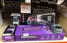 QUANTITY OF TV & AUDIO ITEMS TO INCLUDE BEHRINGER OVERDRIVE/DISTORTION OD300 2-MODE OVERDRIVE/DISTORTION EFFECTS PEDAL, PURPLE: LOCATION - RACK F