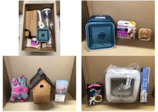 QUANTITY OF PET PRODUCTS ITEMS TO INCLUDE BIRDHOUSE : LOCATION - RACK F