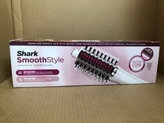 SHARK SMOOTHSTYLE HEATED BRUSH AND COMB, WET & DRY MODES, SMOOTHING HOT AIR BRUSH WITH 3 TEMPERATURES, SOFT & VOLUMINOUS FINISH FOR ALL HAIR TYPES, SILK HT202UK.: LOCATION - RACK G