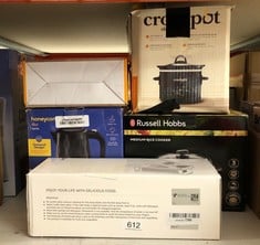 QUANTITY OF KITCHEN & APPLIANCES ITEMS TO INCLUDE RUSSELL HOBBS MEDIUM COOKER : LOCATION - RACK G