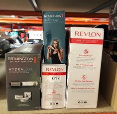 QUANTITY OF HEALTH & BEAUTY ITEMS TO INCLUDE REVLON ONE-STEP HAIR DRYER AND VOLUMIZER MID TO SHORT HAIR (ONE-STEP, 2-IN-1 STYLING TOOL, IONIC AND CERAMIC TECHNOLOGY, SMALLER OVAL DESIGN, MULTIPLE HEA