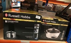 QUANTITY OF KITCHEN & APPLIANCES ITEMS TO INCLUDE RUSSELL HOBBS ELECTRIC RICE COOKER & STEAMER - 1.8L (10 CUP) KEEP WARM FUNCTION, REMOVABLE NON STICK BOWL, EASY TO CLEAN, STEAMER BASKET, MEASURING C