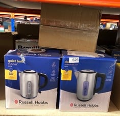 QUANTITY OF KITCHEN & APPLIANCES ITEMS TO INCLUDE RUSSELL HOBBS BRUSHED STAINLESS STEEL ELECTRIC 1.7L CORDLESS KETTLE (QUIET & FAST BOIL 3KW, REMOVABLE WASHABLE ANTI-SCALE FILTER, PUSH BUTTON LID, PE