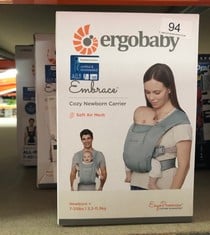 QUANTITY OF BABY & TODDLER ITEMS TO INCLUDE ERGOBABY EMBRACE COZY NEWBORN CARRIER: LOCATION - RACK A