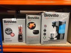 QUANTITY OF KITCHEN & APPLIANCES ITEMS TO INCLUDE BREVILLE BLEND ACTIVE PERSONAL BLENDER & SMOOTHIE MAKER | 350W | 1 PORTABLE BLEND ACTIVE BOTTLE (600ML) | LEAK PROOF LID | BLACK & GOLD [VBL251]: LOC