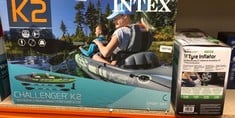 INTEX CHALLENGER K2 KAYAK, INFLATED SIZE: 351CM X 76CM X 38CM (68306NP): LOCATION - A