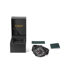 GAMAGES OF LONDON LIMITED EDITION HAND ASSEMBLED INDUSTRIALIST AUTOMATIC BLACK SKU:GA1731 RRP £720: LOCATION - A