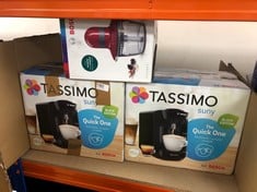 QUANTITY OF KITCHEN & APPLIANCES ITEMS TO INCLUDE TASSIMO BY BOSCH SUNY 'SPECIAL EDITION' TAS3102GB COFFEE MACHINE,1300 WATT, 0.8 LITRE - BLACK: LOCATION - A